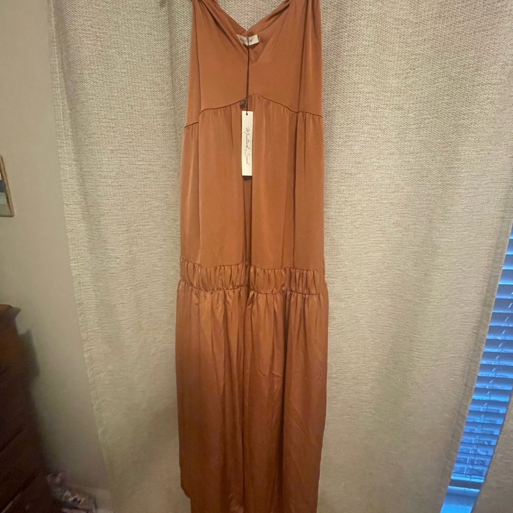 Mustard Seed Terracotta V-Neck Top